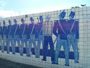 Mural de Azulejos Soldados Azuis