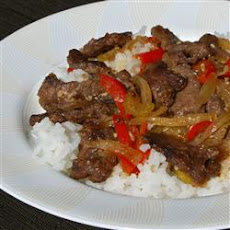 Mongolian Beef and Spring Onions