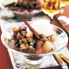 Pear-Cranberry Crisp with Cinnamon Ice Cream