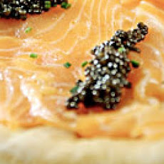 Salmon and Caviar Crepes Appetizers