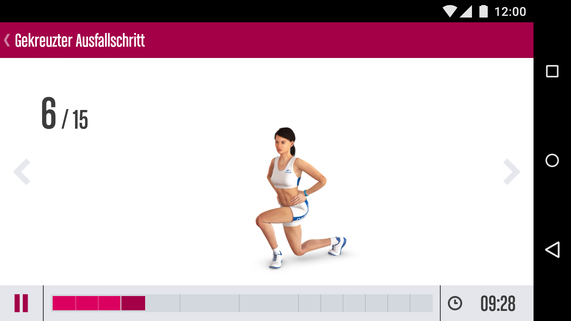 Android application Runtastic Butt Trainer Workout screenshort