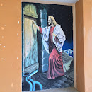 Jesus Knocking on Door Mural