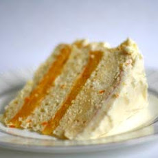 Triple-Layer White Cake with Orange Curd Filling