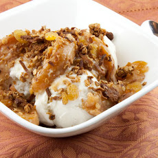 Peach Sundaes with Cardamom Gingersnap Topping