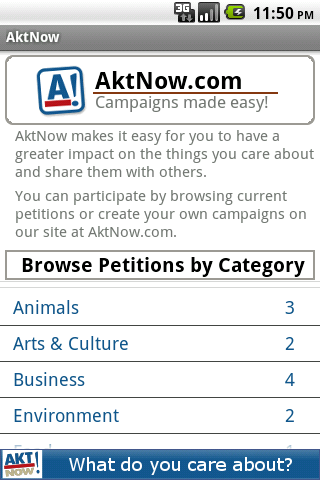 AktNow Petitions