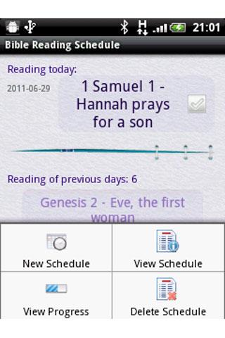 Bible Reading Schedule