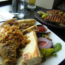 Cornmeal Crusted Catfish with Grilled Tomato and Sweet Onion Salad