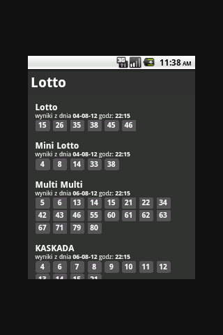Wyniki Lotto