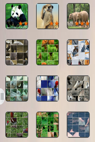 Android application AnimalPuzzle screenshort