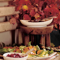 Escarole with Persimmons, Pomegranate Seeds, and Lemon-Shallot Vinaigrette