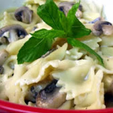 Mushroom Mint Pasta Salad
