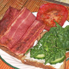 Turkey Bacon, Cucumber, Spinach and Tomato Sandwich