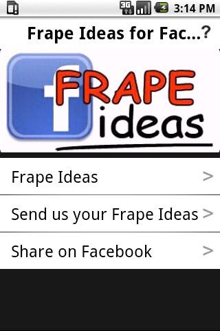 Frape Ideas for Facebook