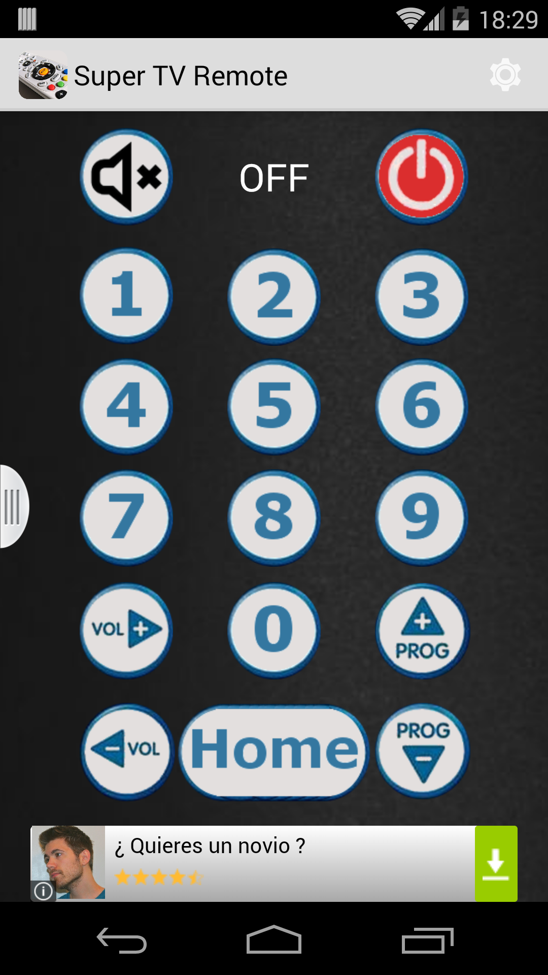 Android application Super TV Remote Control screenshort