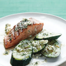 Grilled Salmon and Cucumbers