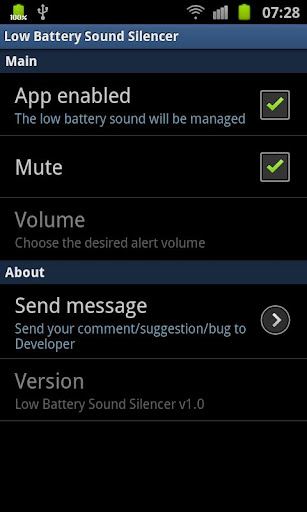 Low Battery Sound Silencer