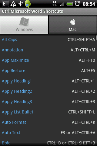 Microsoft Word shortcuts pro