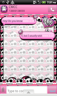 How to download ZebraNSkullsQT/GO SMS THEME lastet apk for android
