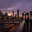 NY from Brooklyn Bridge by Massimo Izzo - City,  Street & Park  Vistas ( brooklyn bridge, skyline, nyc, ny, usa, brooklyn )