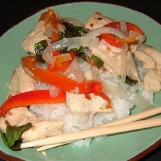 Spicy Chicken Stir Fry With Basil