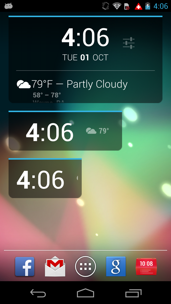 Android application Better DashClock Key screenshort