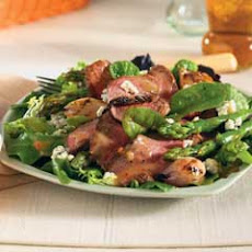 Grilled Asparagus, Beef & Blue Cheese Salad