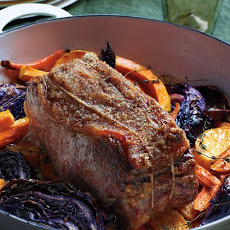 Roast Beef with Cabbage, Squash, and Carrots