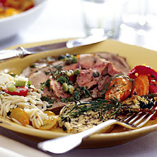 Roast Leg of Lamb with Salsa Verde