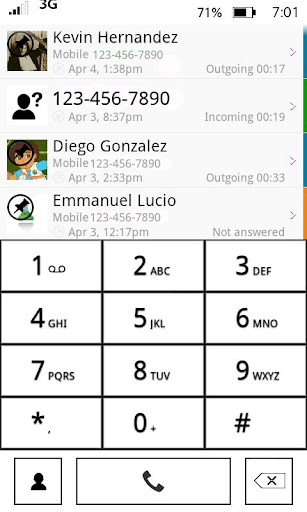 exDialer White WP7 Theme