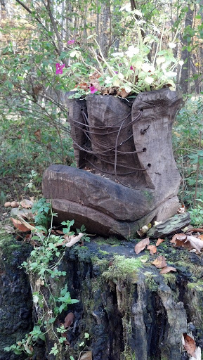 Carved Wooden Boot