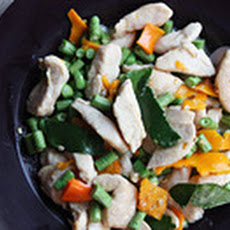 Chicken-Green Bean Yellow Chili Stir-Fry
