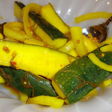 Refrigerator Pickled Zucchini Ribbons