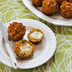Savory Whole Wheat Zucchini Muffins with Feta, Parmesan, and Green Onions