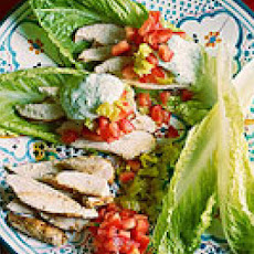 Lettuce Wrap Gyros with Chicken and Green Tzatziki