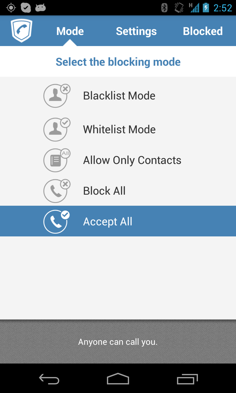Android application Call Blocker and Text Blocker screenshort