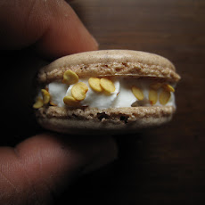 Mexican Chocolate Macarons with chilli cream