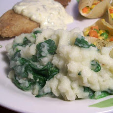 Creamed Mashed Potatoes With Spinach