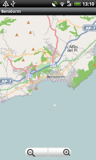 Benidorm Calpe Street Map