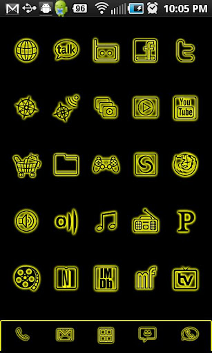 GloWorks Yellow ADW Theme