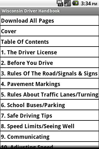 Wisconsin Driver Handbook