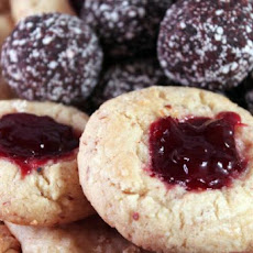 Pomegranate Jelly Almond Thumbprints