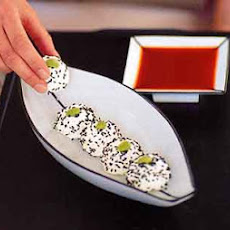 Sesame Rice Balls with Red Pepper Dipping Sauce