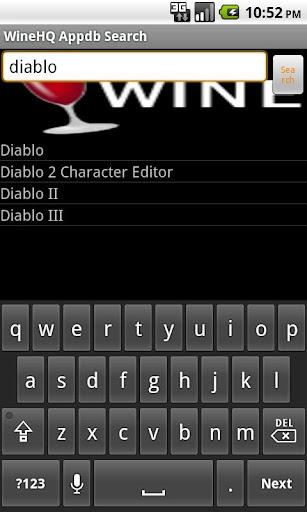 WineHQ Appdb Search
