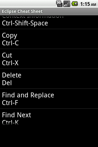 Eclipse Cheat Sheet