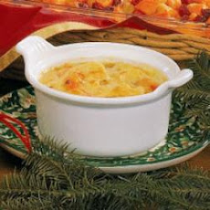 Swiss-Topped Cauliflower Soup