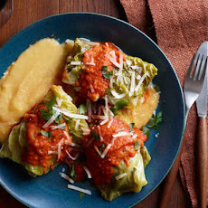 Stuffed Cabbage Rolls With Tomato Sauce
