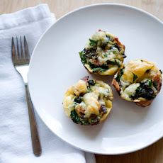 Mini Spinach and Jarlsberg Quiche