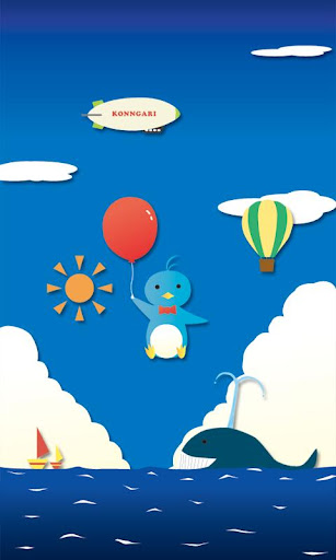 Ballon Penguin Live Wall Paper