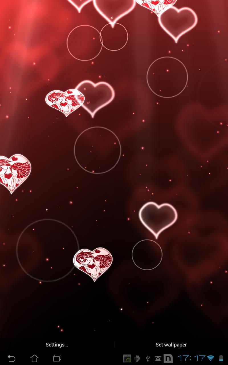 Android application Hearts live wallpaper premium screenshort