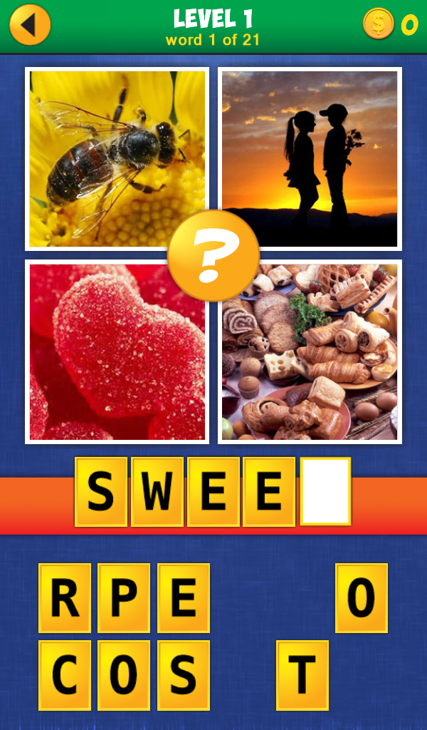 Android application 4 Pics 1 Word: Reloaded screenshort